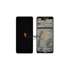 Γνήσια Οθόνη LCD και Μηχανισμός Αφής Με Πλαίσιο για Samsung Galaxy M51 M515 GH82-24168A / GH82-23568A  Μαύρο (Service Pack)