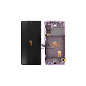 Γνήσια Οθόνη LCD και Μηχανισμός Αφής Με Πλαίσιο για Samsung Galaxy S20 FE 4G G780 GH82-24219C Cloud Lavender (Service Pack)