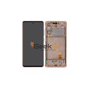 Γνήσια Οθόνη LCD και Μηχανισμός Αφής Με Πλαίσιο για Samsung Galaxy S20 FE 5G G781 GH82-24214F / 24215F Cloud Orange (Service Pack)