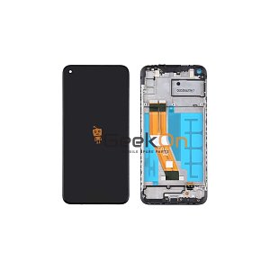 Γνήσια Οθόνη LCD και Μηχανισμός Αφής για Samsung Galaxy A11 A115F GH81-18760A Μαύρο (Service Pack)