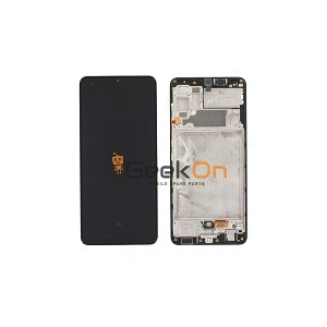 Γνήσια Οθόνη LCD και Μηχανισμός Αφής με Πλαίσιο για Samsung Galaxy A32 4G A325F GH82-25579A Μαύρο (Service Pack)