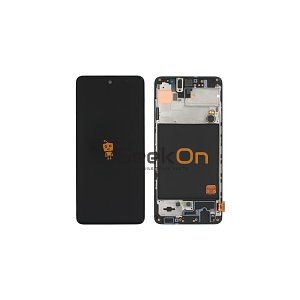 Γνήσια Οθόνη LCD και Μηχανισμός Αφής με Πλαίσιο για Samsung Galaxy A51 4G A515 / GH82-21680A / GH82-21669A Μαύρο (Service Pack)