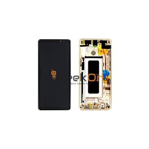 Γνήσια Οθόνη LCD και Μηχανισμός Αφής με Πλαίσιο για Samsung Galaxy Note 8 N950F / GH97-21065D /  GH97-21066D Maple Gold (Service Pack)