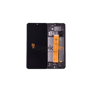 Γνήσια Οθόνη Και Μηχανισμός Αφής Με Πλαίσιο Samsung Galaxy A02 A022 GH82-25249A Μαύρο (Service Pack)