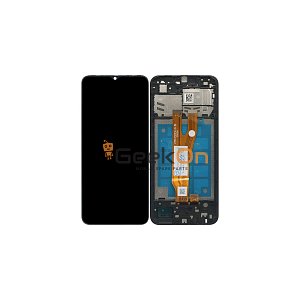 Γνήσια Οθόνη LCD και Μηχανισμός Αφής με Πλαίσιο για Samsung Galaxy A03 Core A032F GH81-21711A Μαύρο (Service Pack)