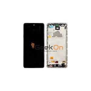 Γνήσια Οθόνη LCD Και Μηχανισμός Αφής Με Πλαίσιο για Samsung Galaxy A725 A72 4G / A726 A72 5G GH82-25460A Μαύρο (Service Pack)