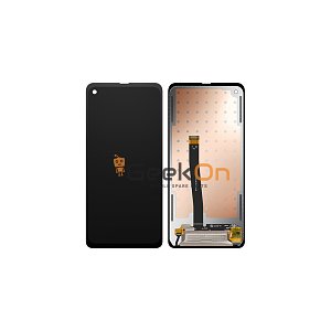 Γνήσια Οθόνη LCD Και Μηχανισμός Αφής Με Πλαίσιο για Samsung Galaxy G715 Xcover Pro GH82-22040A Μαύρο (Service Pack)