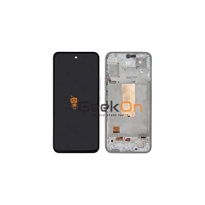 Γνήσια Οθόνη LCD Και Μηχανισμός Αφής Με Πλαίσιο για Samsung Galaxy A54 5G A546 GH82-31231B White (Service Pack)