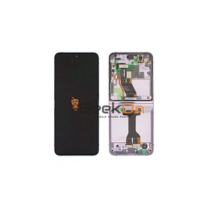Γνήσια Εσωτερική Οθόνη LCD (inner) Και Μηχανισμός Αφής για Samsung Galaxy Z Flip 5 5G 2023 F731 GH82-31827C Lavender (Service Pack)