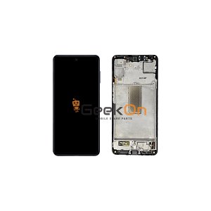 Γνήσια Οθόνη LCD Και Μηχανισμός Αφής Με Πλαίσιο για Samsung Galaxy M54 5G M546 GH82-31340A Black (Service Pack)