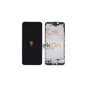 Γνήσια Οθόνη LCD Και Μηχανισμός Αφής με Πλαίσιο για Samsung Galaxy A16 5G A166 GH82-36143A Black (Service Pack)