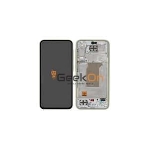 Γνήσια Οθόνη LCD Και Μηχανισμός Αφής με Πλαίσιο για Samsung Galaxy A35 5G A356 GH82-34221D Lemon (Service Pack)