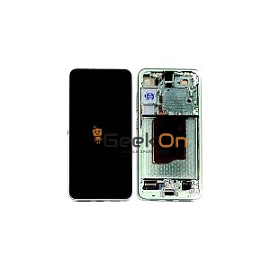 Γνήσια Οθόνη LCD Και Μηχανισμός Αφής Με Πλαίσιο για Samsung Galaxy S25 5G S931 GH82-36329B Mint Green (Service Pack)