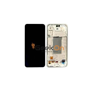 Γνήσια Οθόνη LCD Και Μηχανισμός Αφής Με Πλαίσιο για Samsung Galaxy A36 5G A366 GH82-36841C Lime Green (Service Pack)