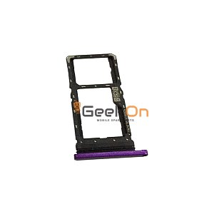 Υποδοχή κάρτας Dual SIM και Micro SD / Dual Sim Tray and SD Card για Motorola Moto G8 Play XT2015 / One Macro PAGS0005IN Μωβ