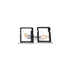Υποδοχή κάρτας SIM και SD Tray για Huawei Mate 7 Ασημί