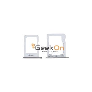 Υποδοχή κάρτας Dual SIM για Samsung Galaxy E5 E500F Ασημί