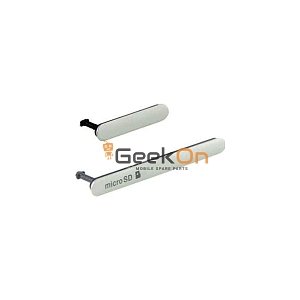 Κάλυμμα Θύρας Σετ 2 Τεμάχια  / USB Charging Port Dust Plug / Cover Flap για Sony Xperia Z3 Λευκό