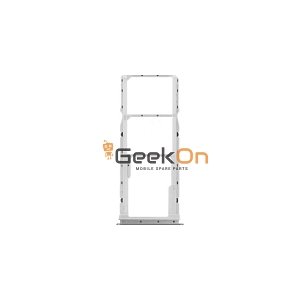 Υποδοχή κάρτας Dual SIM και κάρτας Micro-SD Μαύρο για Xiaomi Redmi Note 9s / Redmi Note 9 Pro Ασημένιο