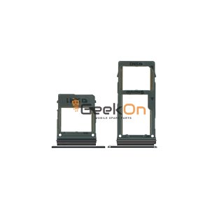 Υποδοχή κάρτας Dual SIM / Dual Sim Tray για Samsung Galaxy A8 Plus 2018 A730 Μαύρο
