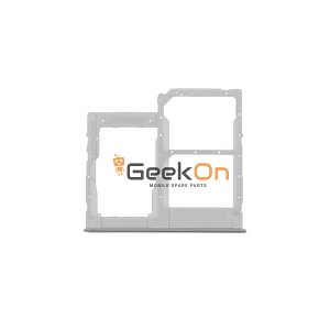 Υποδοχή κάρτας Dual SIM και Micro SD / Dual Sim Tray and SD Card για Samsung Galaxy A41 A415 Prism Crush Silver