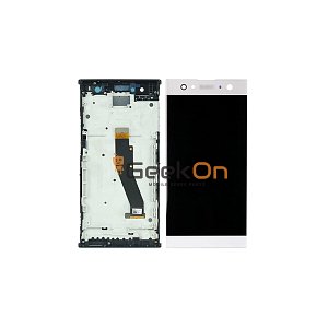 Οθόνη και Μηχανισμός Αφής με πλαίσιο  / LCD and Touch Screen with frame για Sony Xperia XA2 Ultra Λευκό