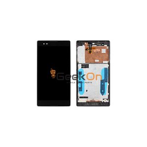 Οθόνη και Μηχανισμός Αφής με πλαίσιο  / LCD and Touch Screen with frame για Sony Xperia T2 Ultra Μαύρο