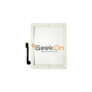 Μηχανισμός Αφής / Touch Screen Apple iPad 3 - iPad 4 (Με Αυτοκόλλητο Και Home Button) A1416 / A1430 / A1403 / A1459 / A1460 / A1458 Λευκό