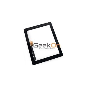 Μηχανισμός Αφής / Touch Screen Apple iPad 3 - iPad 4 (Με Αυτοκόλλητο Και Home Button) A1416 / A1430 / A1403 / A1459 / A1460 / A1458 Μαύρο