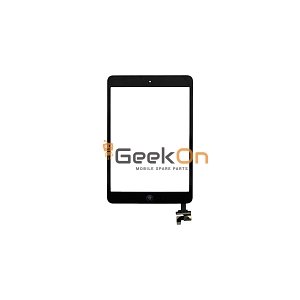 Μηχανισμός αφής Touch Screen με IC για iPad Mini / Mini 2 (Με Αυτοκόλλητο Και Home Button) A1432 / A1454 / A1455 / A1489 / A1490 / A1491 Μαύρο