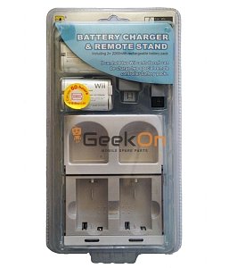 Διπλή βάση φόρτισης χειριστηρίων Wii + 2 μπαταρίες
