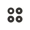 Τζαμάκι Κάμερας / Camera Glass Για Xiaomi 15T 5G Black (Set 4pcs)