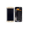 Γνήσια Οθόνη LCD Και Μηχανισμός Αφής με Πλαίσιο για Samsung Galaxy S6 Edge G925 GH97-17162C Χρυσό (Service Pack)